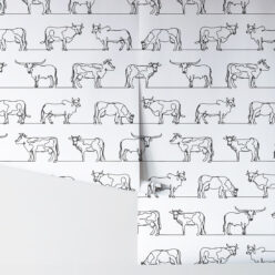 The Herd Wallpaper • Cow, Cattle, Farm Animals • White • Rolls
