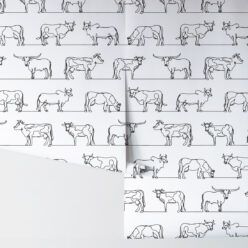 The Herd Wallpaper • Cow, Cattle, Farm Animals • White • Rolls