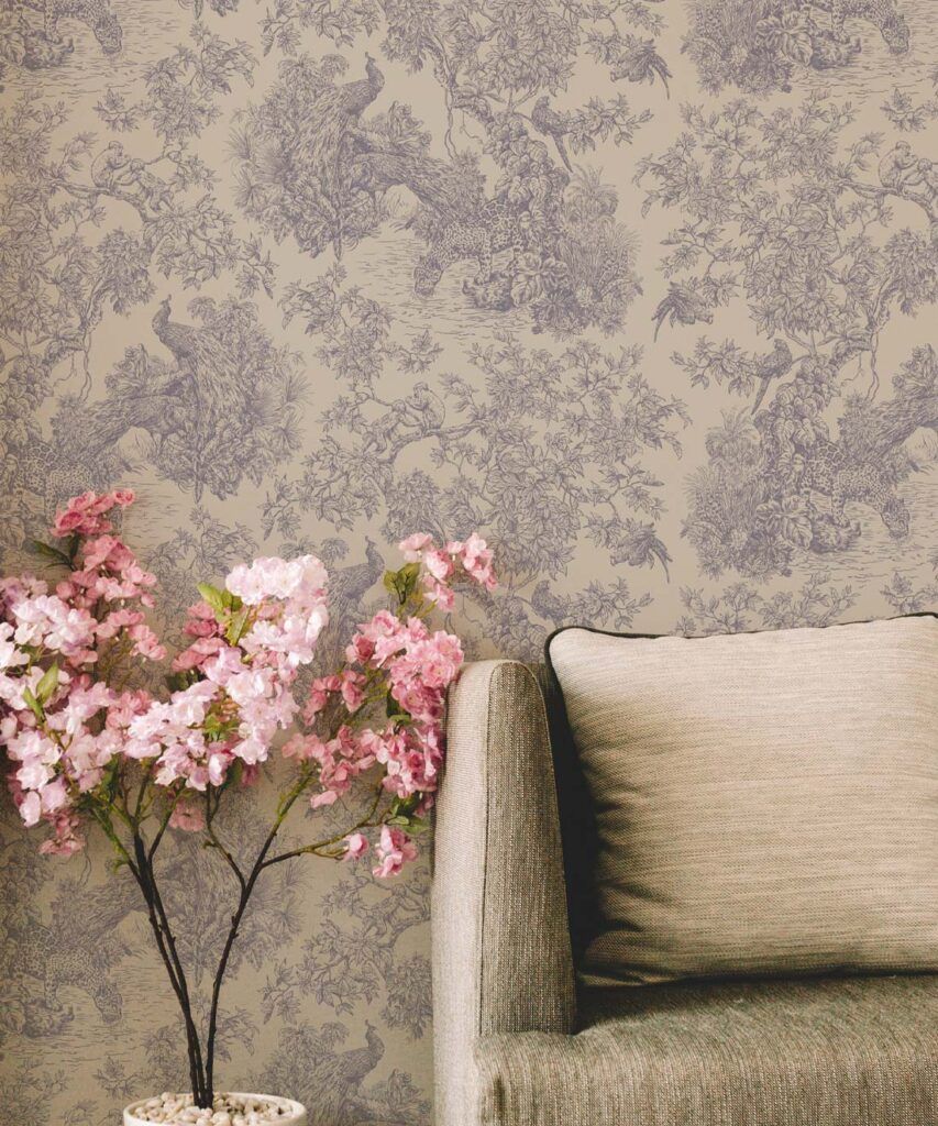 Sinharaja Wallpaper • Vintage Toile Jungle Wallpaper • Milton & King