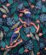 Exotic Kingfishers Fabric • Bird Fabric • Dark • Swatch