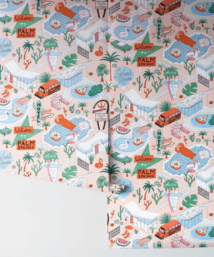 Pool Party Wallpaper • Retro American Dream • Milton & King