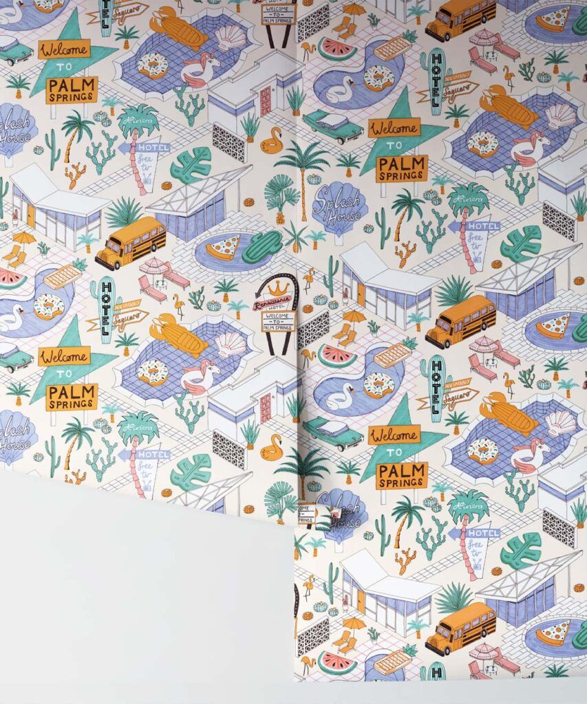 Pool Party Wallpaper • Retro American Dream • Milton & King