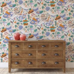 Pool Party Wallpaper • Jacqueline Colley • Natural • Insitu