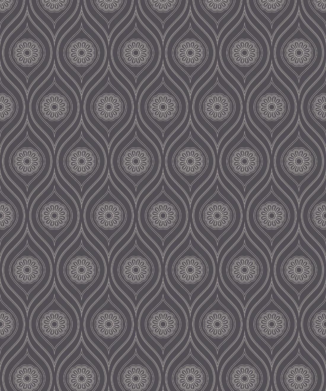 Retro Pop Wallpaper • Geometric • Dark Grey • Swatch