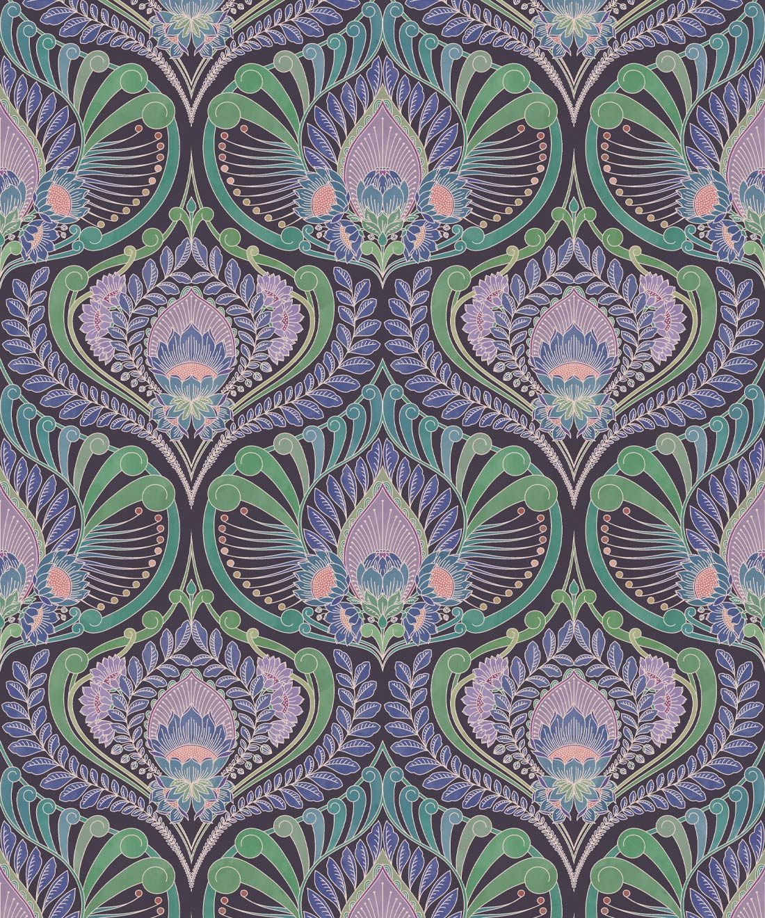 Baroque Fusion Wallpaper • Ornate Luxurious • Multi • Swatch
