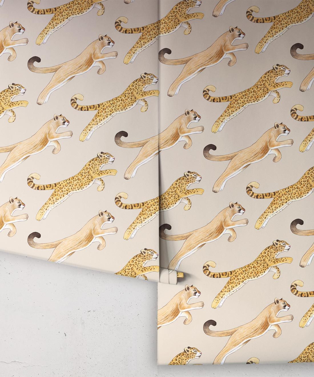 Amazon Big Cat Wallpaper • Jaguars & Pumas • Beige • Rolls