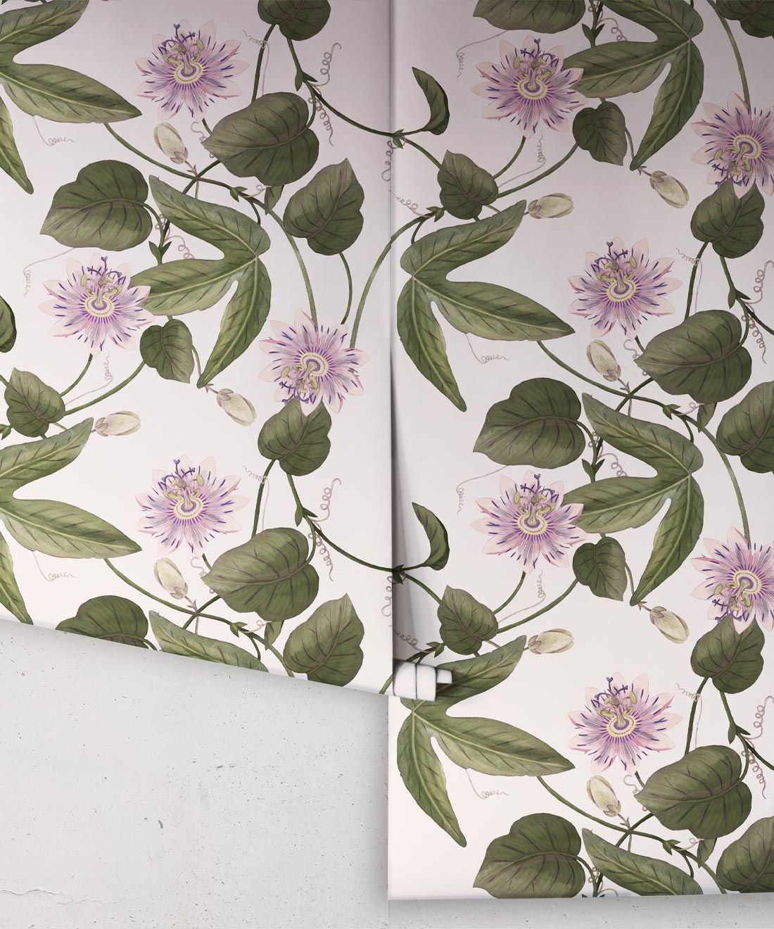 Passiflora Wallpaper • Beige • Rolls