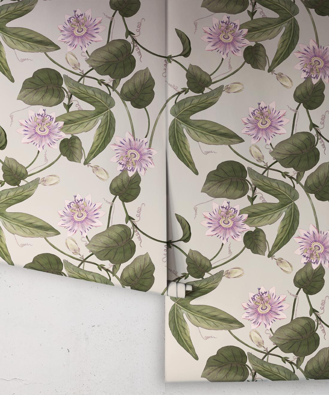 Passiflora Wallpaper • Stone • Rolls