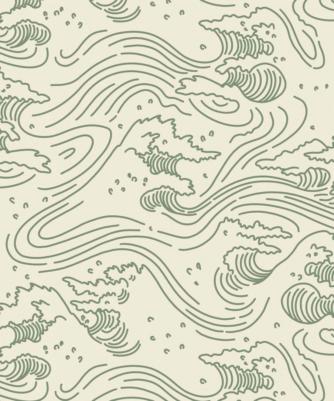 Pororoca Wave Wallpaper • Sand • Swatch