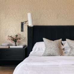 Brush Wallpaper • Floral Wallpaper • Cream • Insitu