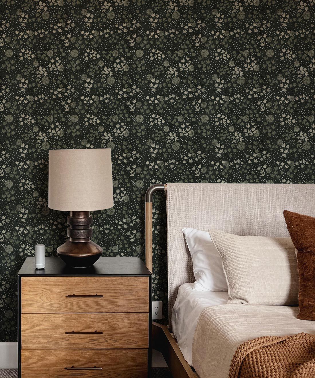Dainty Wallpaper • Floral Wallpaper • Evergreen • Insitu