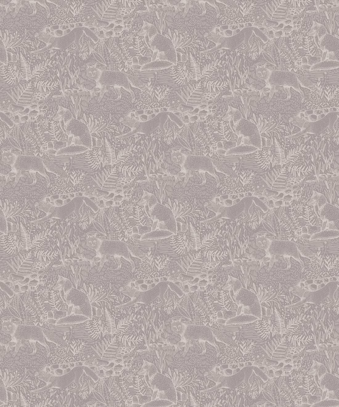 Fox Wallpaper • Animal Wallpaper • Muave • Swatch