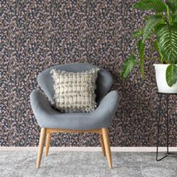 Petals Wallpaper • Floral Wallpaper • Steel • Insitu