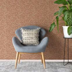 Petals Wallpaper • Floral Wallpaper • Terracotta • Insitu
