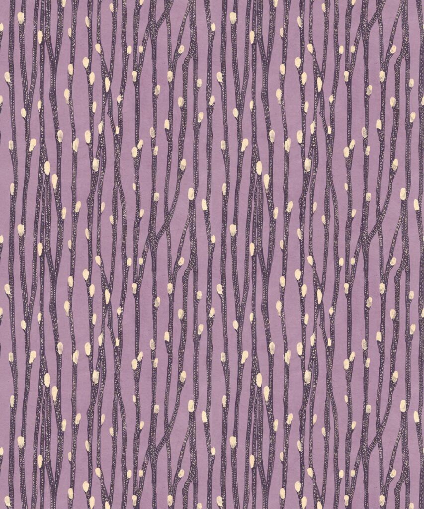 Pussy Willow Wallpaper • Abstract Botanical Wallpaper • Milton & King