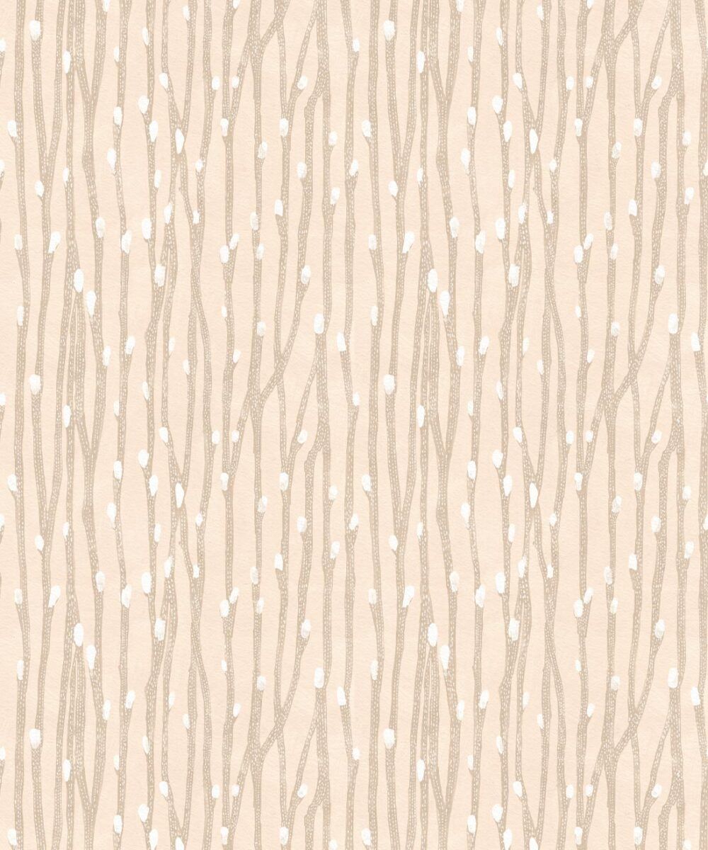 Pussy Willow Wallpaper • Abstract Botanical Wallpaper • Milton & King