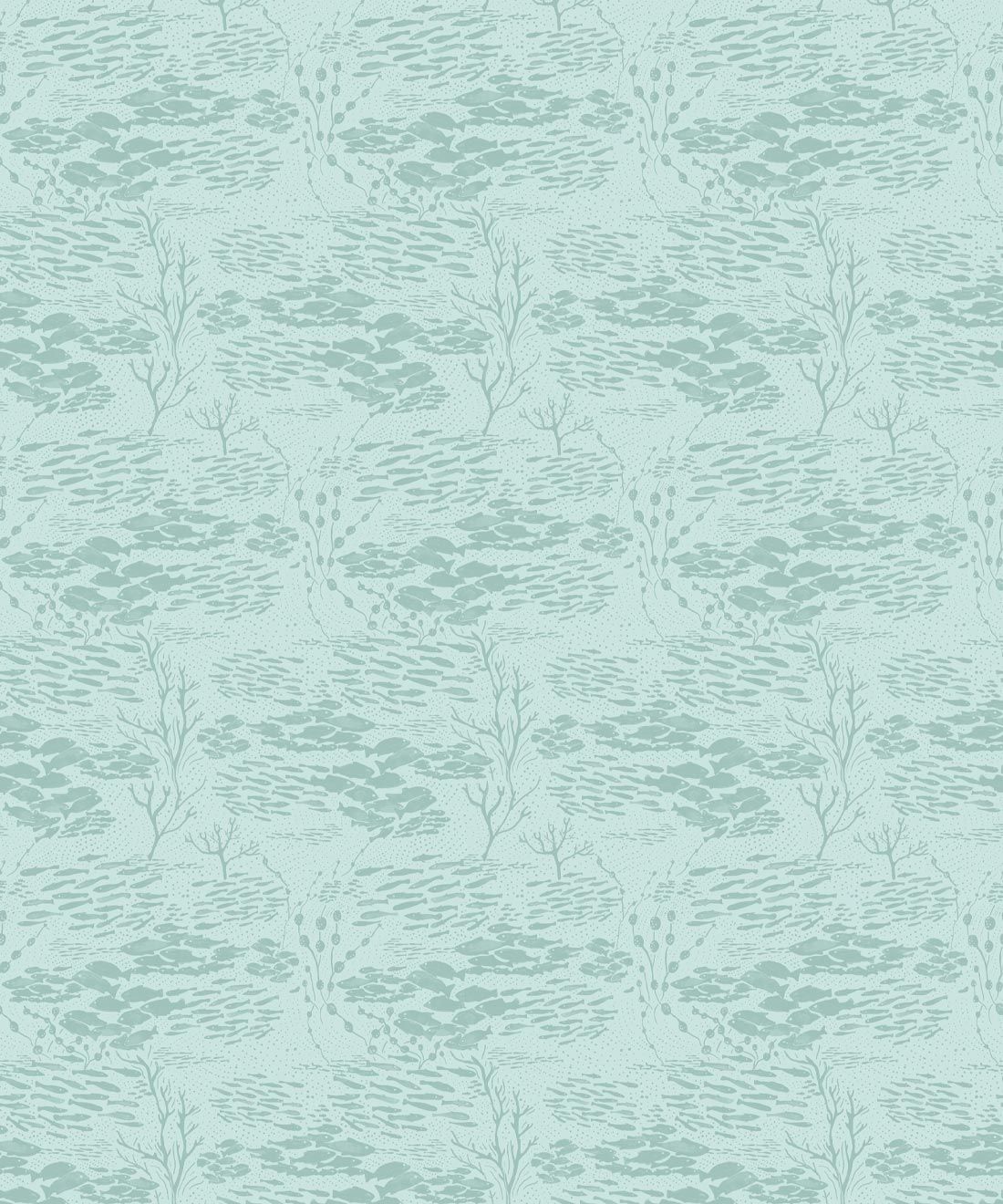Shoal Wallpaper • Floral Wallpaper • Light Mint • Swatch