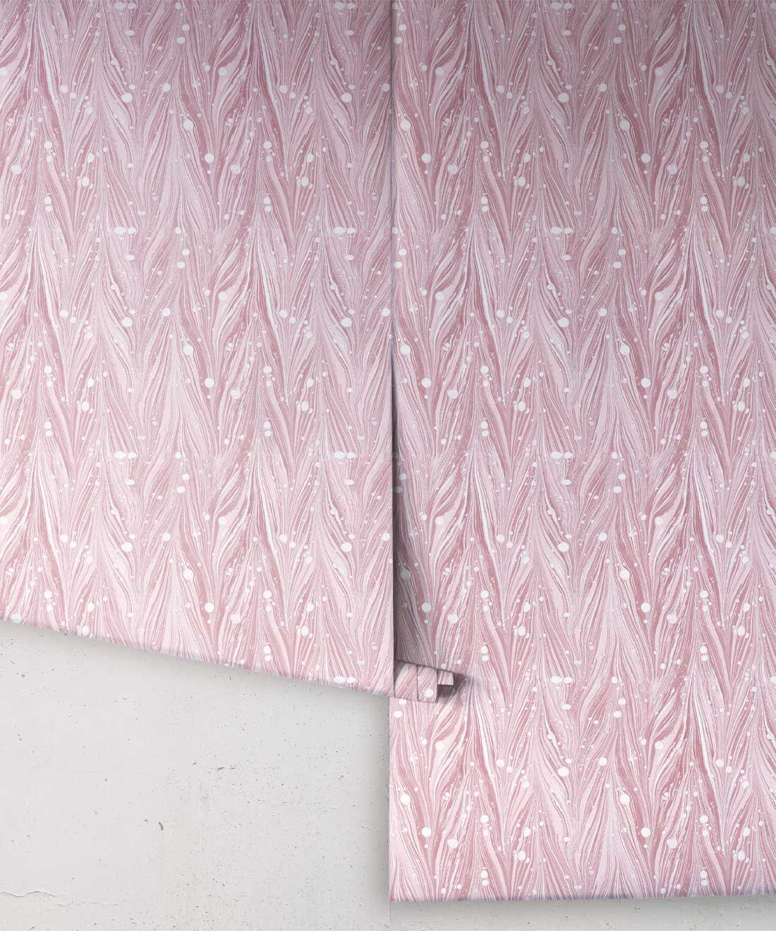 Antique Straight Wallpaper • Floral Wallpaper • Pink • Rolls
