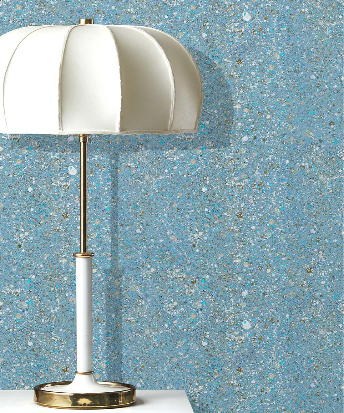 Marble Confetti Wallpaper • Marble Wallpaper • French Blue • Insitu