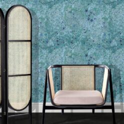 Rock Marbling Wallpaper • Marble Wallpaper • Blue • Insitu