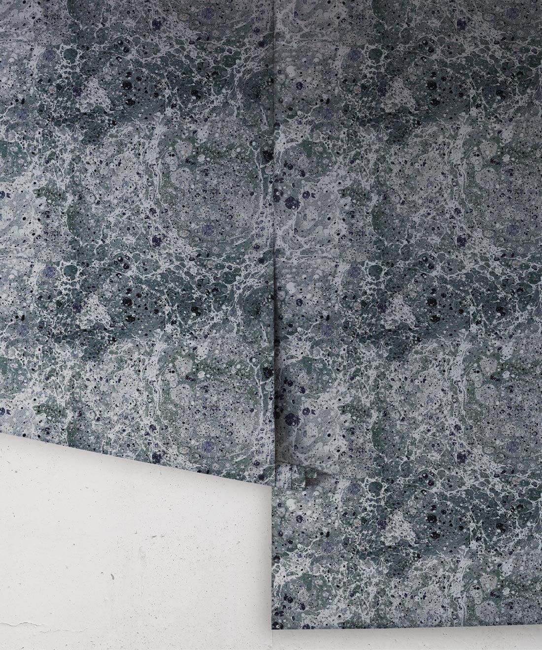 Rock Marbling Wallpaper • Marble Wallpaper • Charcoal • Rolls