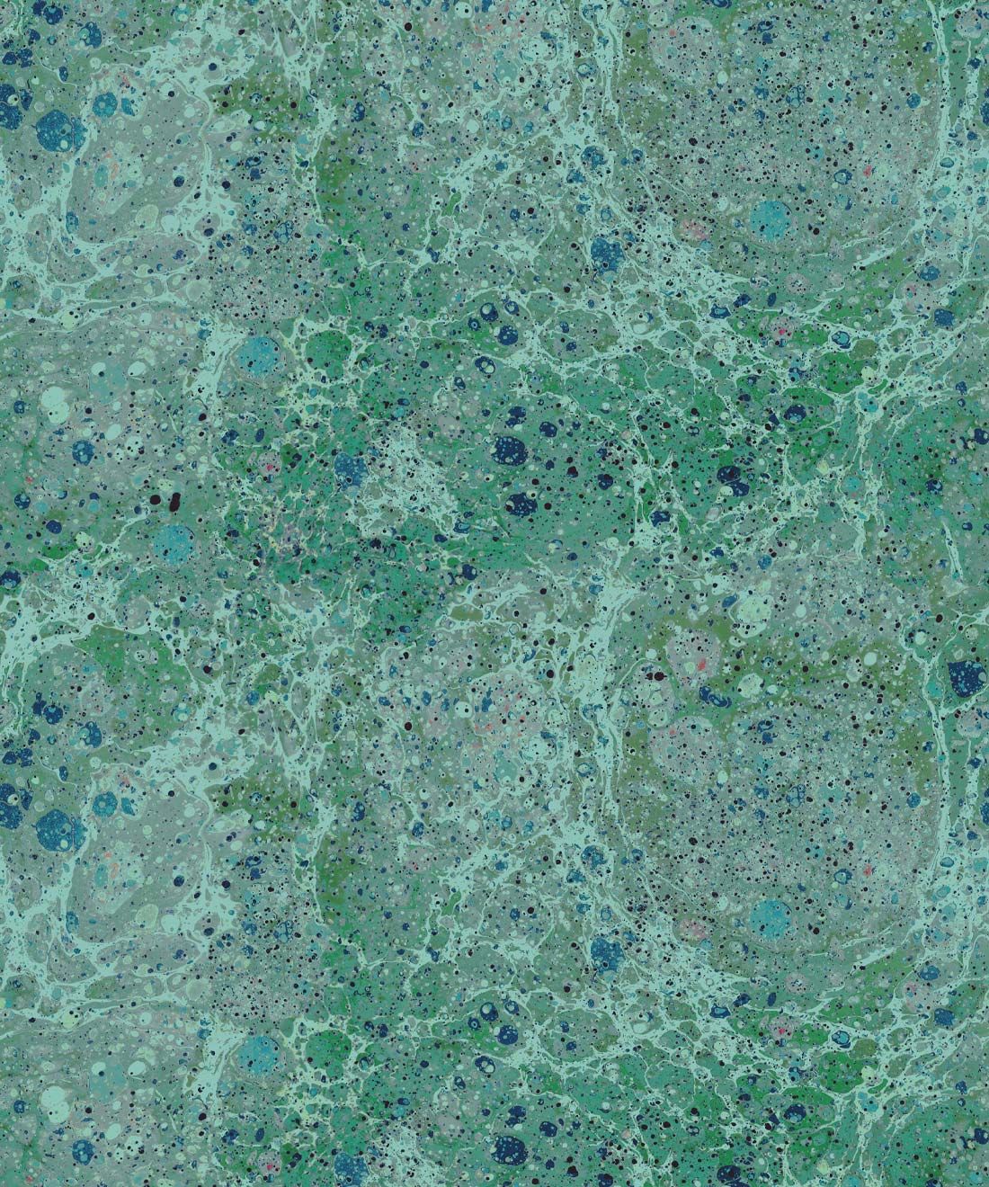 Rock Marbling Wallpaper • Natural Stone • Green • Swatch