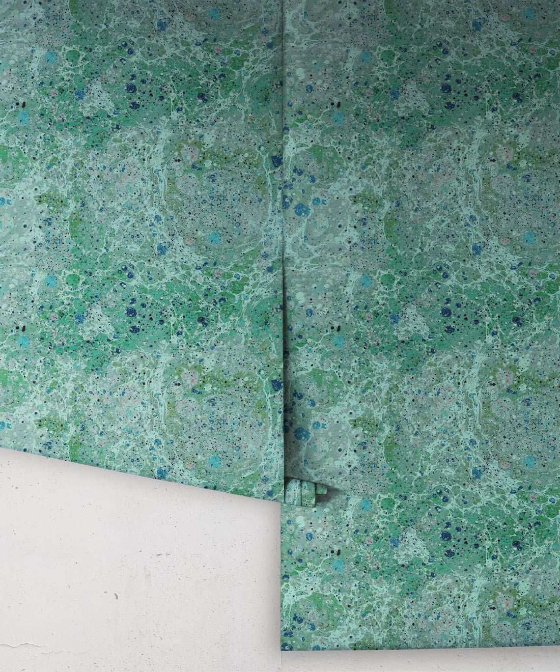 Rock Marbling Wallpaper • Marble Wallpaper • Green • Rolls