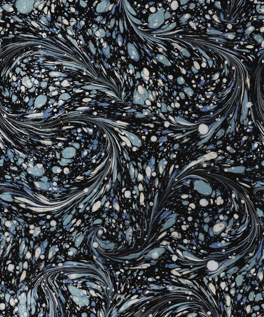Marble Swirls Wallpaper • Flowing Stone • Charcoal • Navy • Swatch
