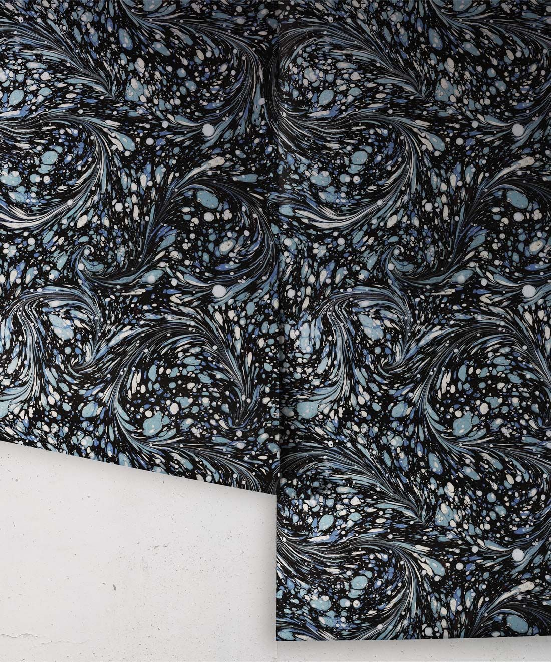 Marble Swirls Wallpaper • Marble Wallpaper • Navy • Rolls