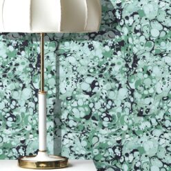 Pebbles Wallpaper • Marble Wallpaper • Charcoal • Lamp