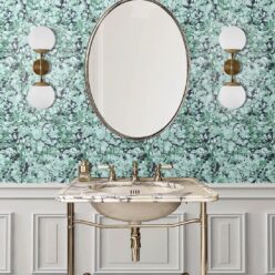 Pebbles Wallpaper • Marble Wallpaper • Charcoal • Insitu