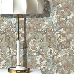 Pebbles Wallpaper • Marble Wallpaper • Charcoal • Lamp
