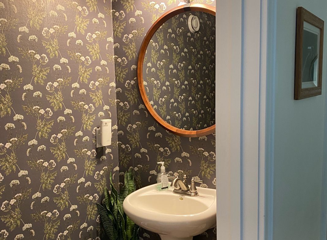 Cicely Wallpaper • Powder Room • Midwest Mama Blog