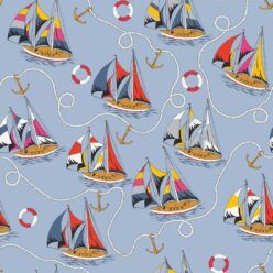 Hey Sailor Wallpaper • Kip&Co • Sailboats and Buoys • Nautical Wallpaper • Regatta • Swatch