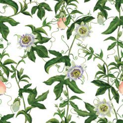 Passion Wallpaper • Wallpaper with Passion Fruit • White • Swatch