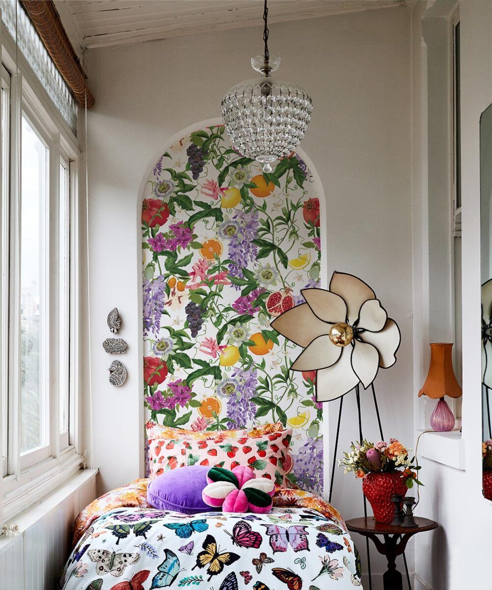 Summer in Sicily • Floral & Fruit Wallpaper by Kip&Co • Milton & King