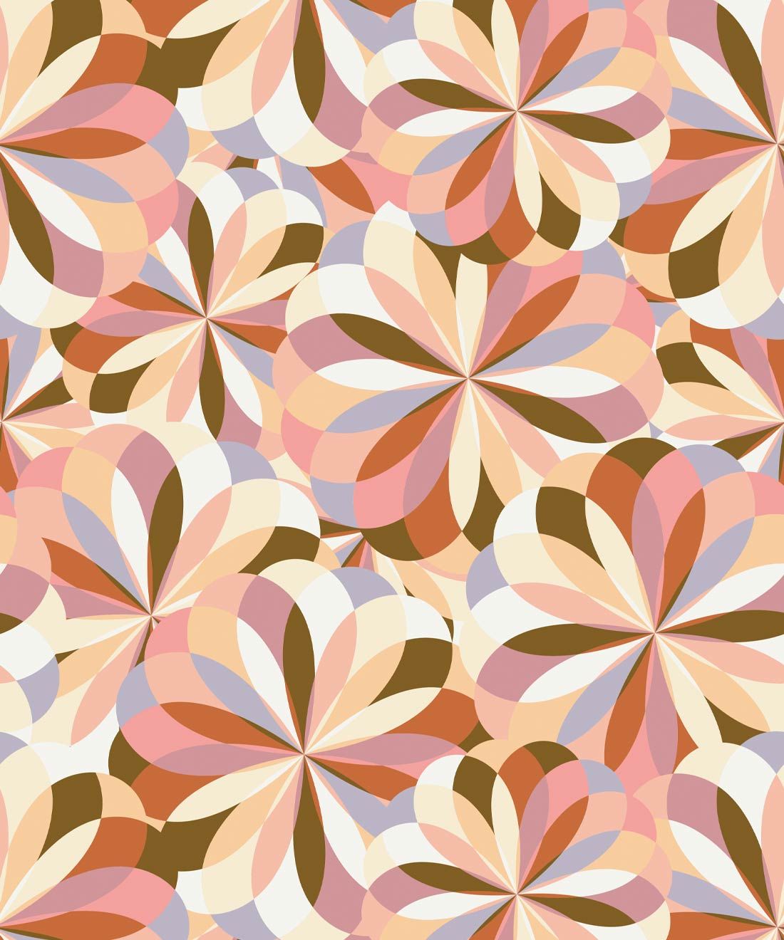 Uncommonly Splendid Wallpaper • Retro Kaleidoscope Wallpaper • Autumn • Swatch