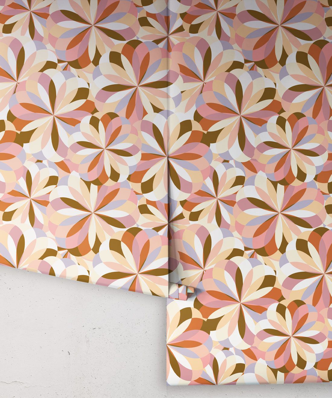 Uncommonly Splendid Wallpaper • Retro Kaleidoscope Wallpaper • Autumn • Rolls
