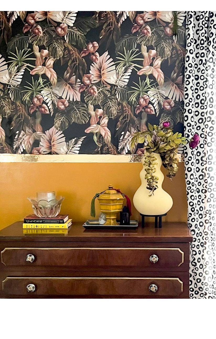 Night Jungle Wallpaper • Kip&co • Leafy Tropical Wallpaper • Insitu by Tiffany Brown MyEclecticNest