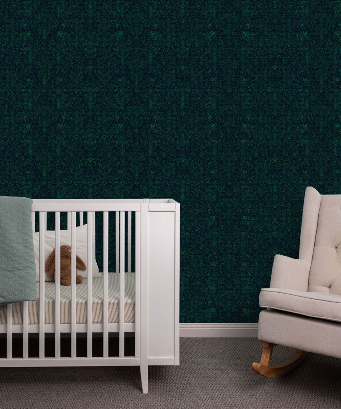 Banksia Bloom Wallpaper • Indigenous Wallpaper • Dark Green • Insitu
