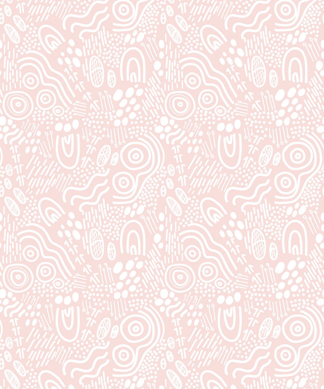 Landscapes Wallpaper • geometric • Pink & White• Swatch