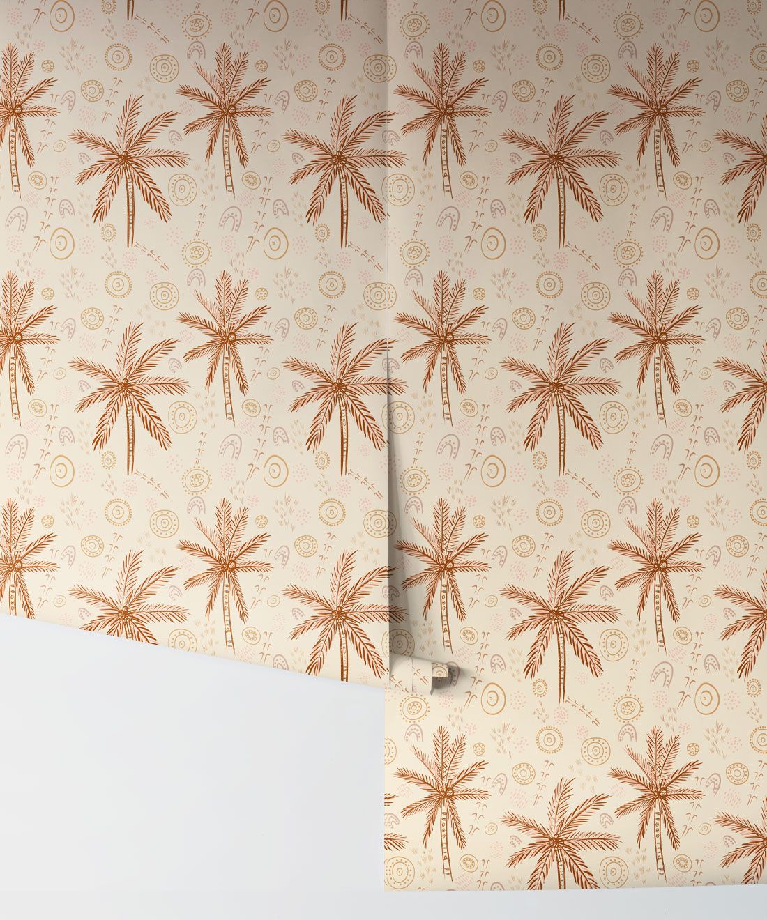 People On Country Wallpaper • Trees • Cream • Rolls