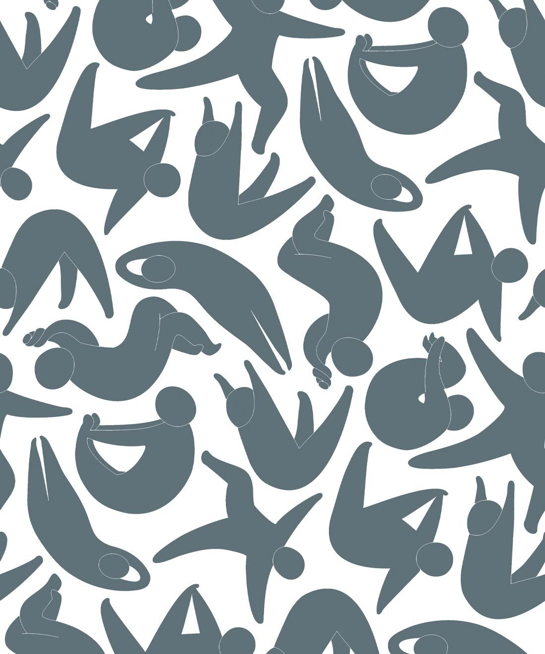 Down Face Dog Wallpaper • Soothing • Blue Steel • Swatch