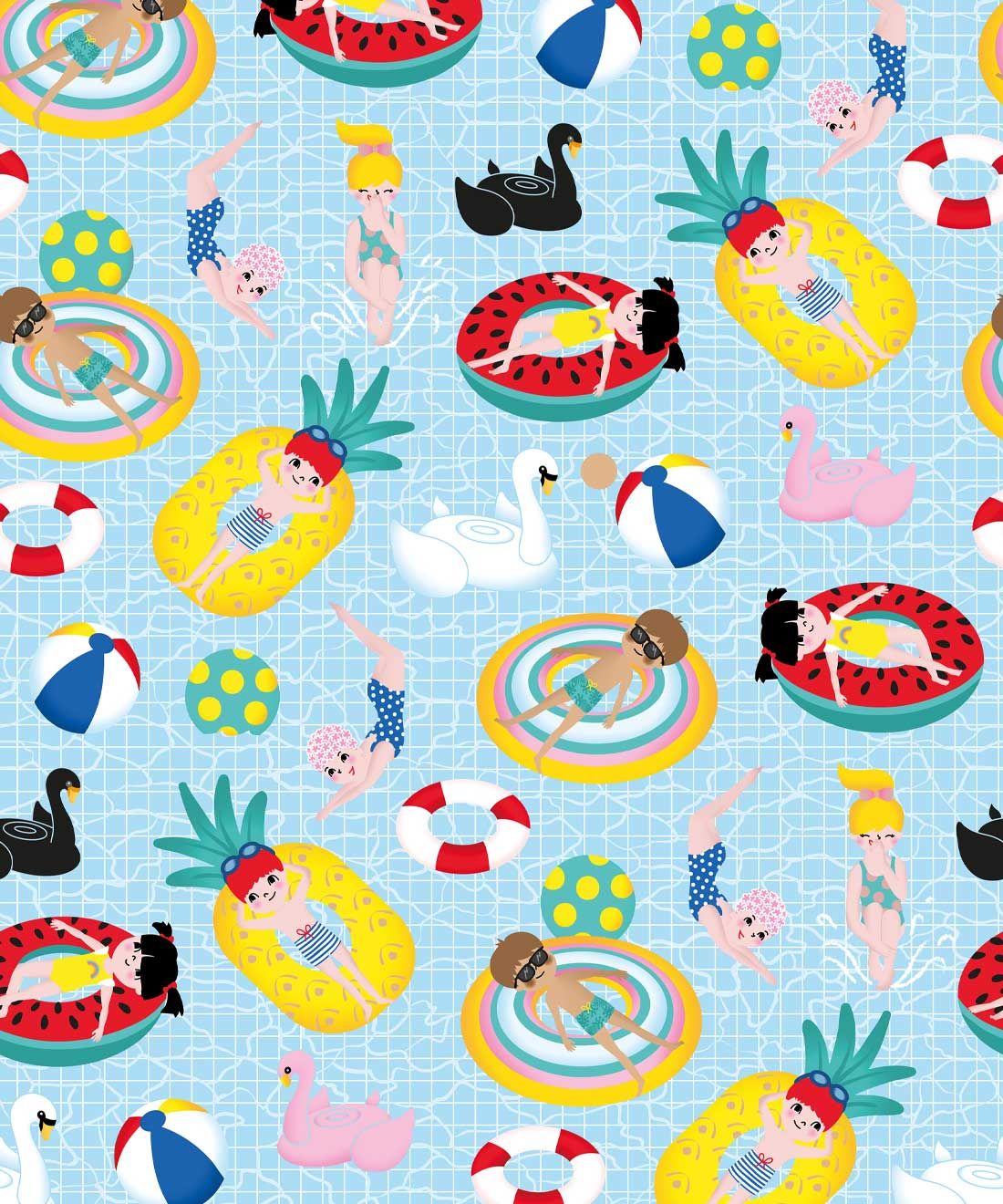 Pool Float Wallpaper • Playful • Swatch