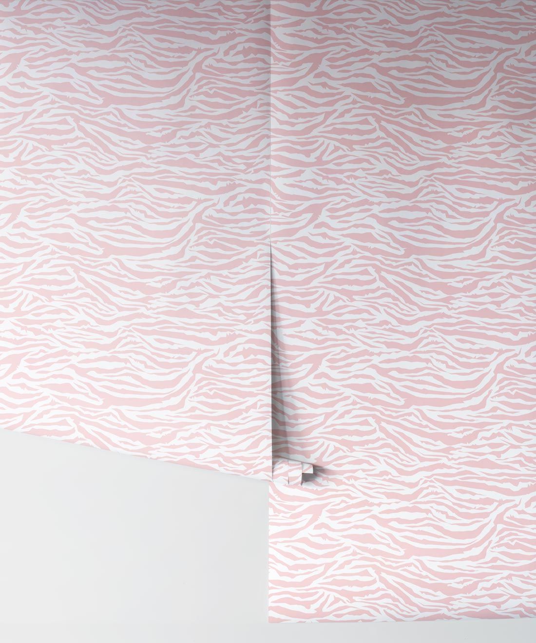 Zebra Stripe Wallpaper • geometric • Blush Pink • Rolls