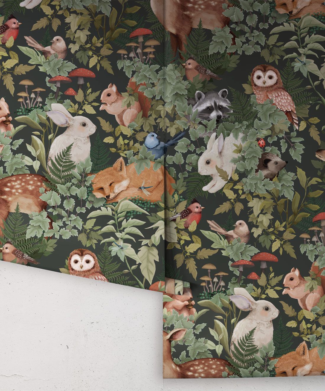 In The Woods Wallpaper • Children's Wallpaper • Forest • Roll
