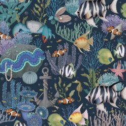 Treasure Reef Wallpaper • Children's Wallpaper • Deep ocean • Swatch
