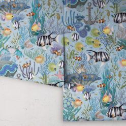 Treasure Reef Wallpaper • Children's Wallpaper • Island Blue • Roll