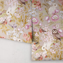 Woodlands Wallpaper • Children's Wallpaper • Taupe Grey • Roll