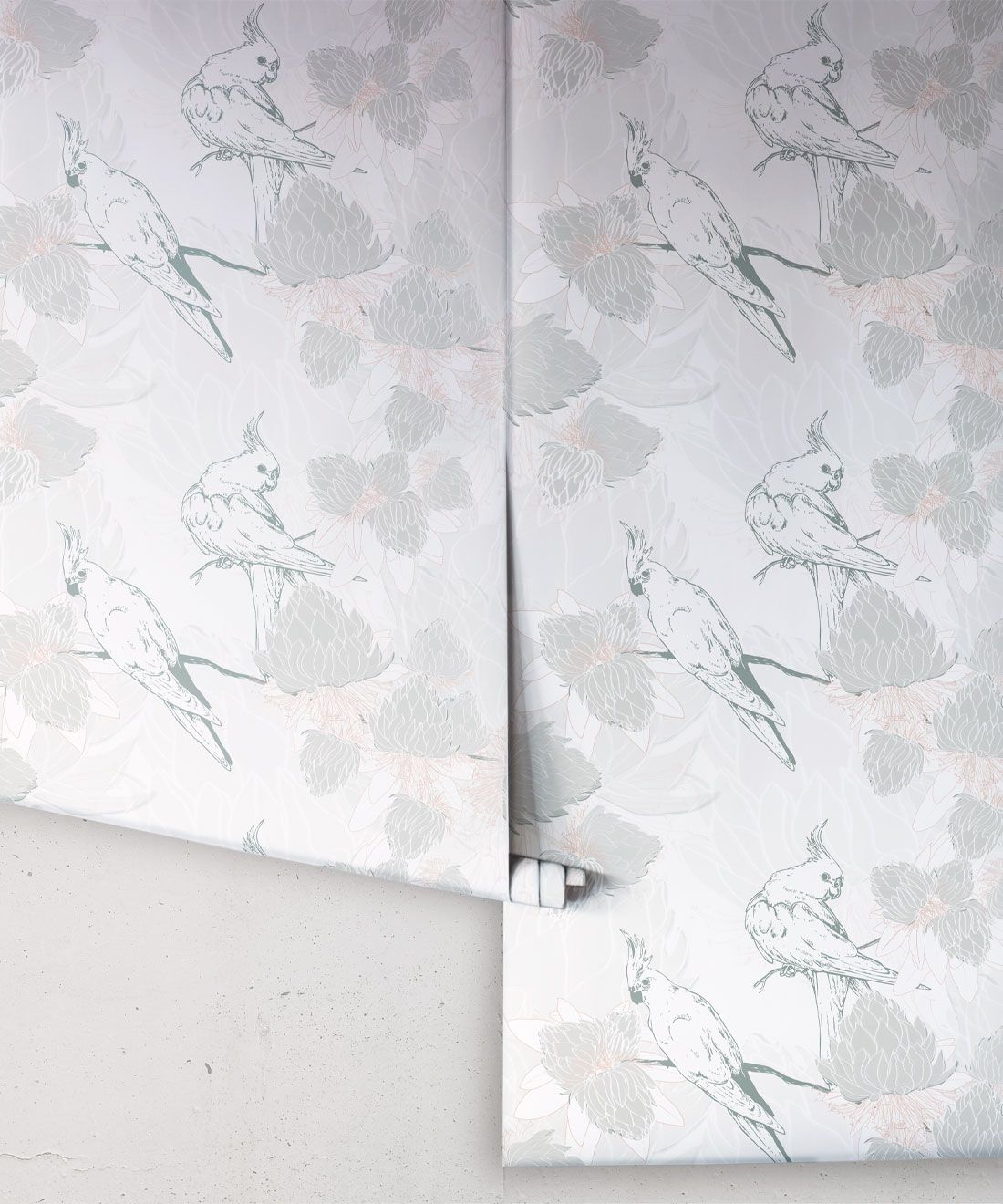 Desert Rose Wallpaper • Floral Wallpaper • Olive Grove • Roll